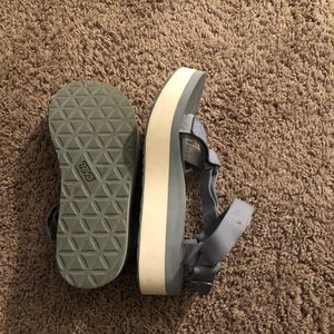 Light blue high top tevas